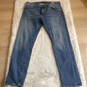 MAVI‎ Men's Jeans 36/32 Zach Straight Leg Light Blue  Wash Distressed